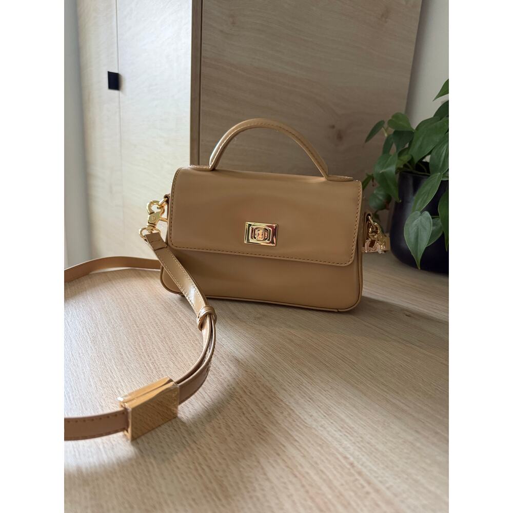 $178 New J Crew Leather Edie Top Handle Bag - Honey Brown - Picture 5 of 16